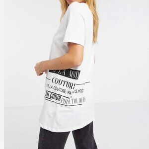 River Island oversized couture slogan t-shirt